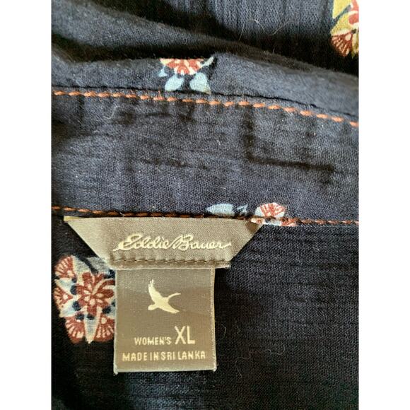 Eddie Bauer button up hiking travel shirt  long sleeve XL - Picture 2 of 5